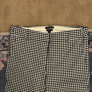 JCrew Black and White Checkered Pants